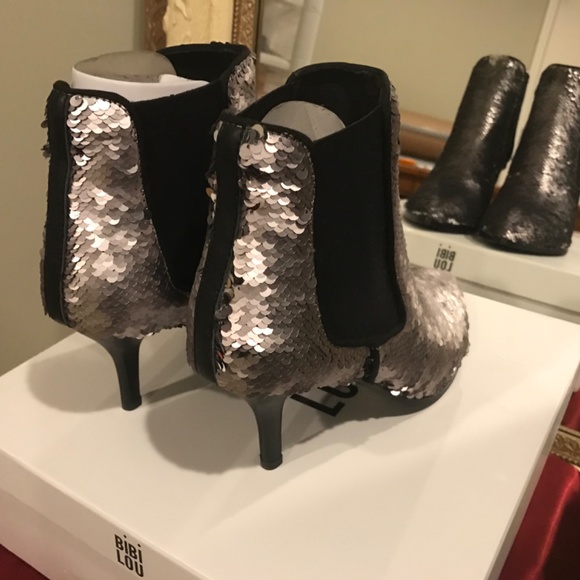 Bibi Lou Sequin Ankle Boots - Picture 3 of 5